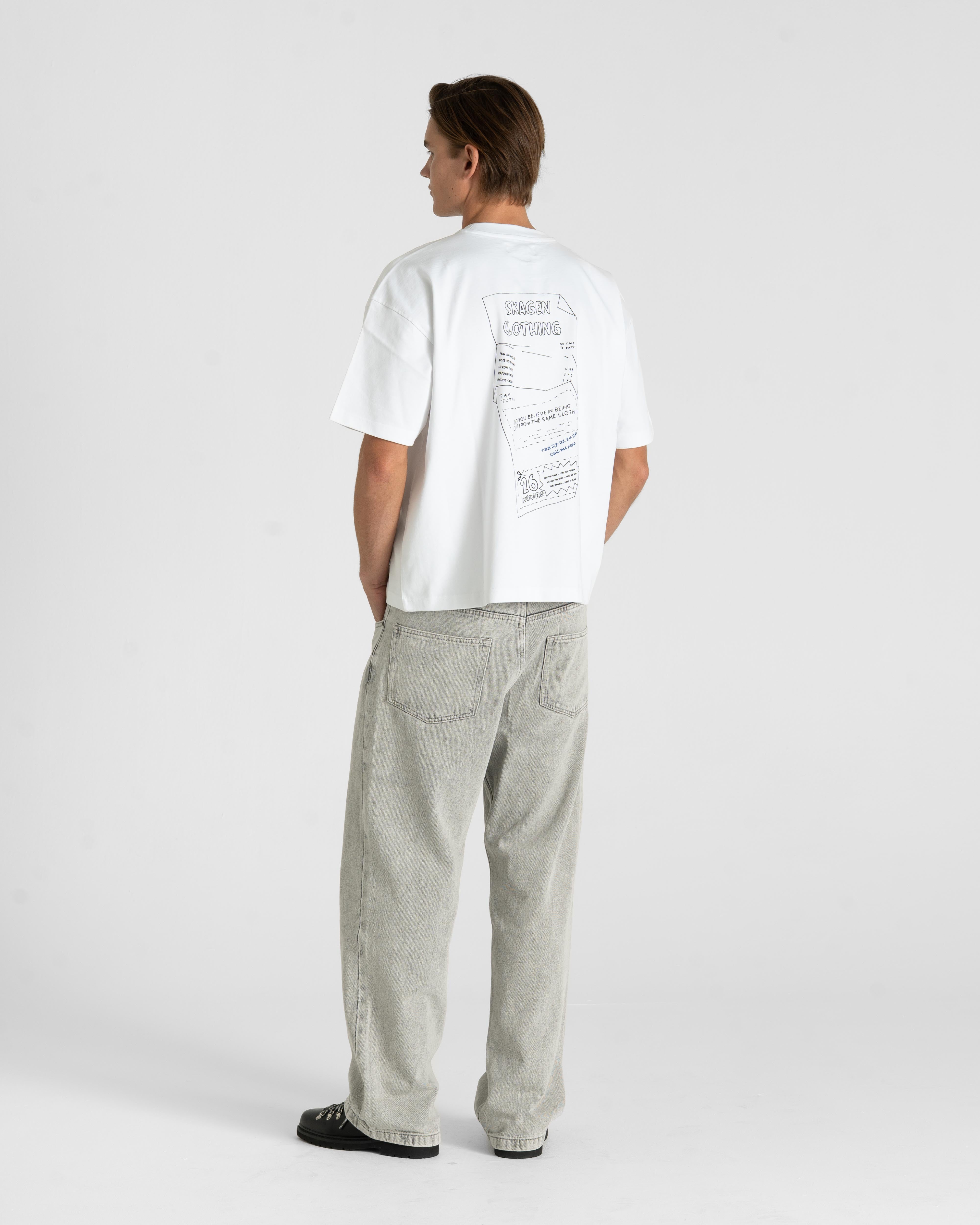 Baggy Denim Jeans Light Grey